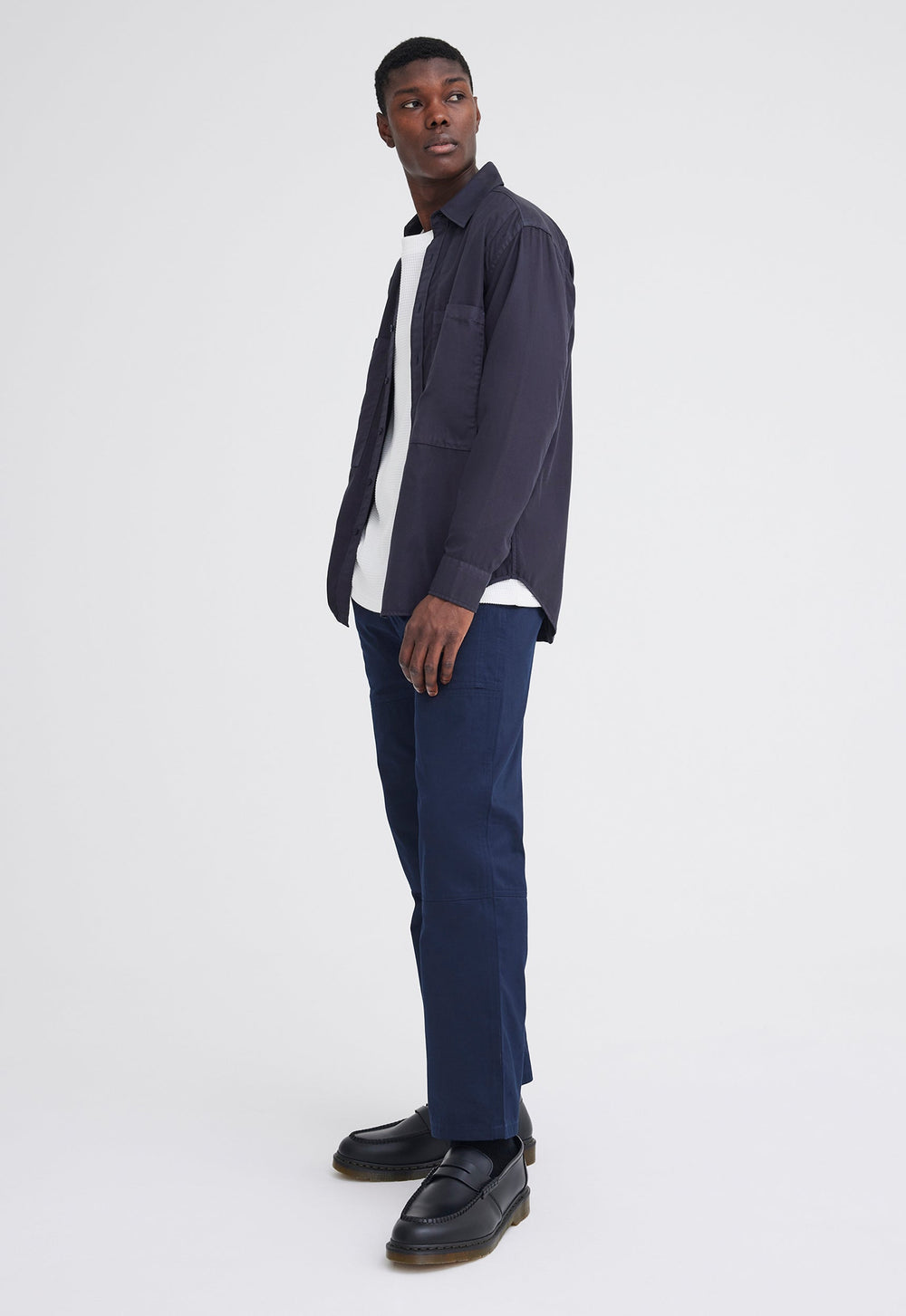 Jac+Jack Cavan Cotton Shirt - Darkest Navy